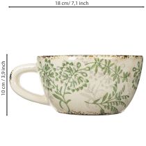 Article Pot de fleurs en céramique à motif floral, décoration intérieure, 18 cm