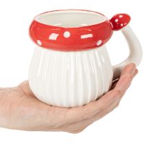 Article Mug en céramique décoré d'amanite tue-mouches, 10 cm