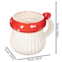 Article Mug en céramique décoré d'amanite tue-mouches, 10 cm