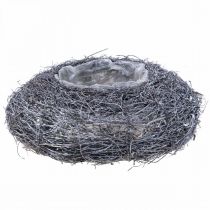 Cache-pot couronne de vignes, jardinière tressée Ø26cm