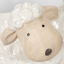 Article Pot de fleurs en céramique en forme de mouton, coupe décorative pour le jardin et la maison, 2 pièces