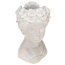 Article Pot de fleurs femme Pierre moulée Style antique H33,5cm