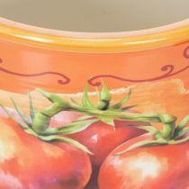Article Ensemble de 3 pots à tomates décoratifs en céramique pour la cuisine et un style rétro, 14 cm.