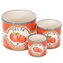 Article Pots décoratifs en céramique à motif tomate, 14 cm, lot de 3, pour une touche d'élégance dans votre intérieur.