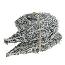 Article Décoration funéraire en forme de cœur de vigne blanche, ensemble de 2 pièces (30 x 23 cm), pour couvercle de tombe