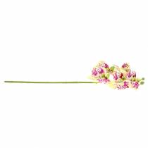 Article Branche d'orchidée artificielle Phaelaenopsis vert rose H49cm