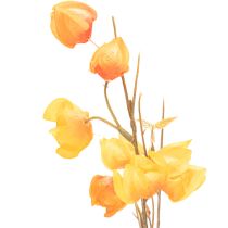 Article Plante artificielle de type lanterne chinoise, branche de Physalis avec fleurs, 95 cm