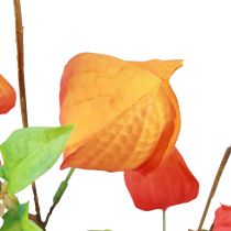 Fleur artificielle orange lanterne fleur Physalis fleurs décoratives en soie 93cm 2pcs