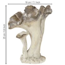 Article Champignon Déco de jardin Pierre moulée grise 18×16×25cm