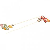 Article Bâton de fleur Amanite tue-mouches Décoration Hérisson Décoration d'automne 8cm 12 pièces