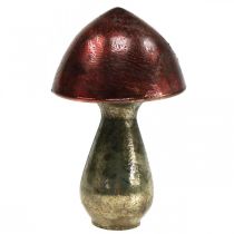 Article Déco champignon rouge grand verre déco automne Ø14cm H23cm