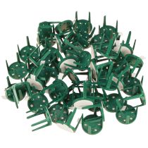 Article Supports en mousse florale pour épingles, 3 cm, verts, lot de 50. Fournitures pour fleuristes.