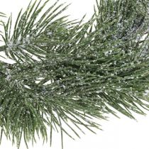 Couronne de Noël branches de sapin artificielles enneigées Ø30cm