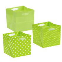 Sac plastique 12cm x 12cm x 12cm tri vert. 12 pièces