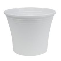 Article Pot en plastique “Irys” blanc Ø25cm H21cm, 1pièce