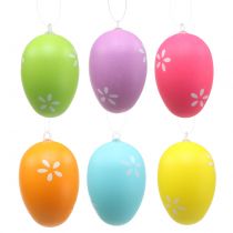 Article Oeufs de Pâques à suspendre colorés 6cm 12 pcs