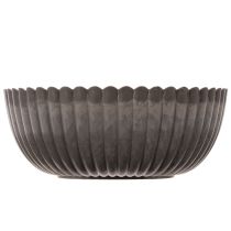Article Bol côtelé, anthracite, bol décoratif, rond, 15 cm, 2 pièces