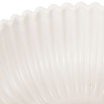 Article Bol rond côtelé blanc pour une décoration polyvalente, 15 cm, 2 pièces
