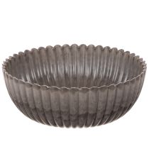 Article Bol rond rainuré, récipient décoratif pour compositions florales, 20 cm, lot de 2