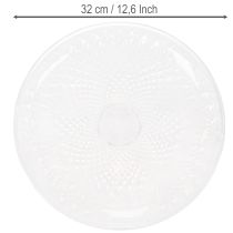 Article Bol rond décoratif transparent avec pied, 32 cm