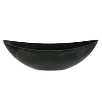Article Bateau en plastique anthracite ovale 39cm x 12,5cm H13cm 1 pièce