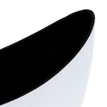 Bol décoratif en plastique blanc 20cm x 9cm H12cm