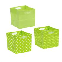 Sac plastique 10.5cm x 10.5cm x 10.5cm Vert 12pcs