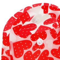 Sac en plastique motif coeur 9 x 9,5 x 3,5 cm 10 p.