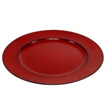 Article Assiette plastique Ø33cm rouge-noir