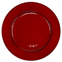 Article Assiette plastique Ø33cm rouge-noir