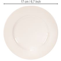 Article Assiettes rondes et simples pour la décoration et les petits arrangements, 17 cm, lot de 6