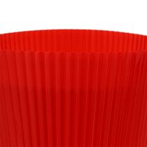 Cache-pots plissés rouges 10,5 cm 100 p.