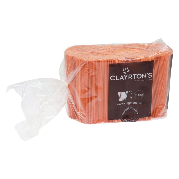 Article Poignets plissés pour pots de fleurs orange 14,5cm 100 pièces