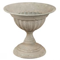 Article Tasse bol avec socle métal gris vintage Ø16cm H14,5cm