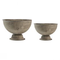Article Coupe bol trophée décoratif métal gris Ø12,5/15cm lot de 2