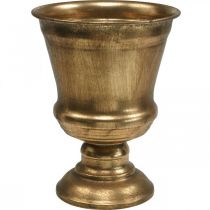 Vase gobelet aspect doré gobelet décoration antique métal Ø14cm H18.5cm