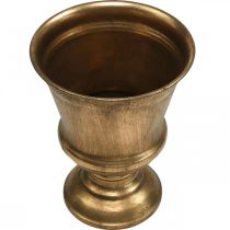Article Vase gobelet aspect doré gobelet décoration antique métal Ø14cm H18.5cm