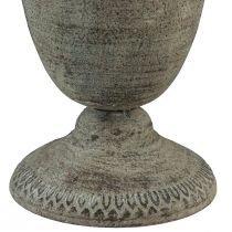 Article Vase coupe métal gris/marron antique Ø20,5cm H25cm
