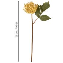 Article Pelote d’épingle artificielle Leucospermum Jaune 30cm 6pcs