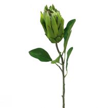 Protea Fleur Artificielle Vert Rouge Branche Artificielle L65cm Ø5.5cm