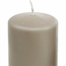 Article Bougie pilier Pure marron 130/60 bougie en cire naturelle durable stéarine et colza