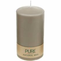 Article Bougie pilier 130/70 bougie marron décoration de bougie en cire naturelle durable