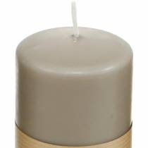 Article Bougie pilier pure marron 90/60 bougie en cire naturelle décoration durable de bougie de colza de stéarine