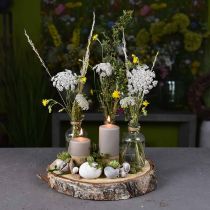 Article Bougie pilier Pure marron 130/60 bougie en cire naturelle durable stéarine et colza