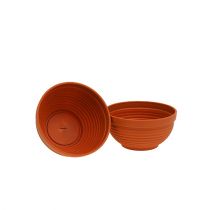Article Bol R en plastique terre cuite Ø13cm, 10 pièces