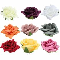 Article Mousse rose Ø7.5cm différentes couleurs 18pcs