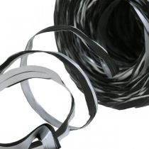 Article Ruban raphia ruban cadeau argent noir ruban décoratif 200m