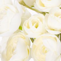 Article Bouquet de renoncules artificielles, décoration florale printanière longue durée, 32 cm, 5 pièces