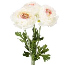 Article Renoncules artificielles aux fleurs délicates pour une décoration élégante et facile d'entretien, 51 cm, 3 pièces.