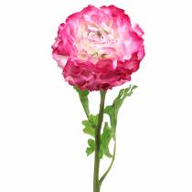 Article Renoncule rose artificiel 48cm